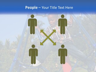 Black Child Handsome Black PowerPoint Template