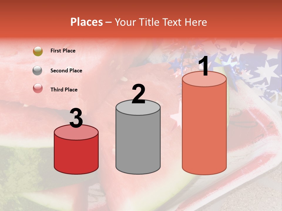 Independence Food Watermelon PowerPoint Template