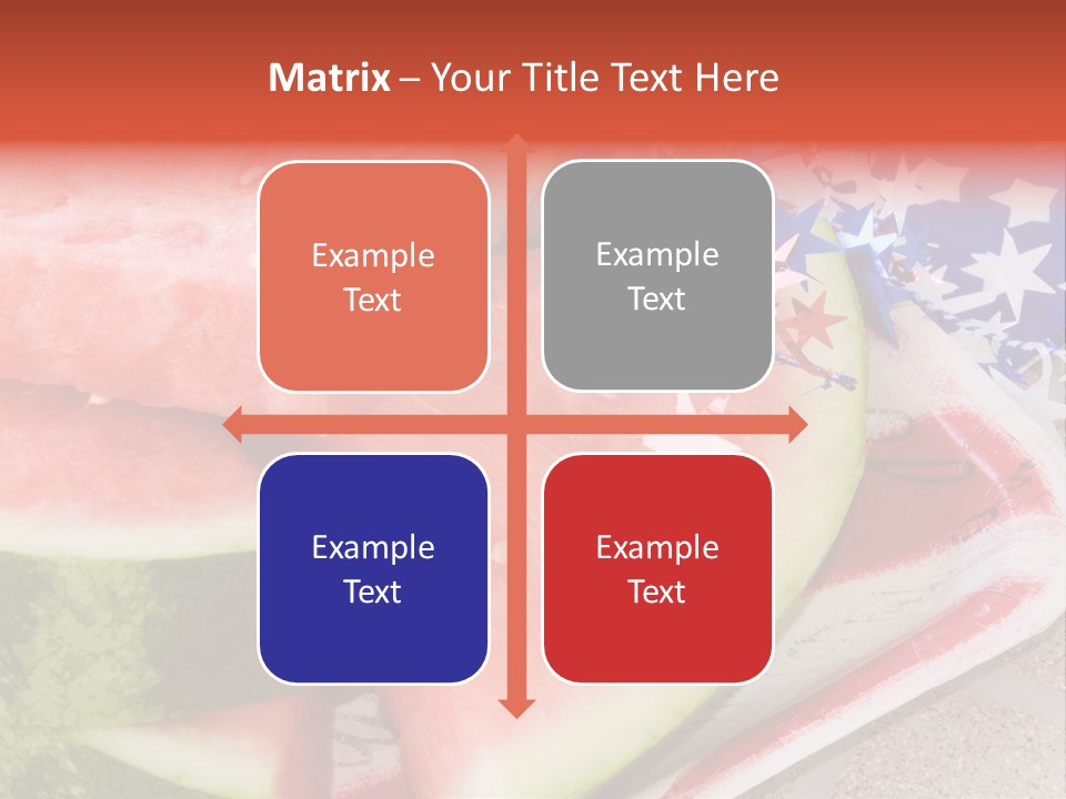Independence Food Watermelon PowerPoint Template