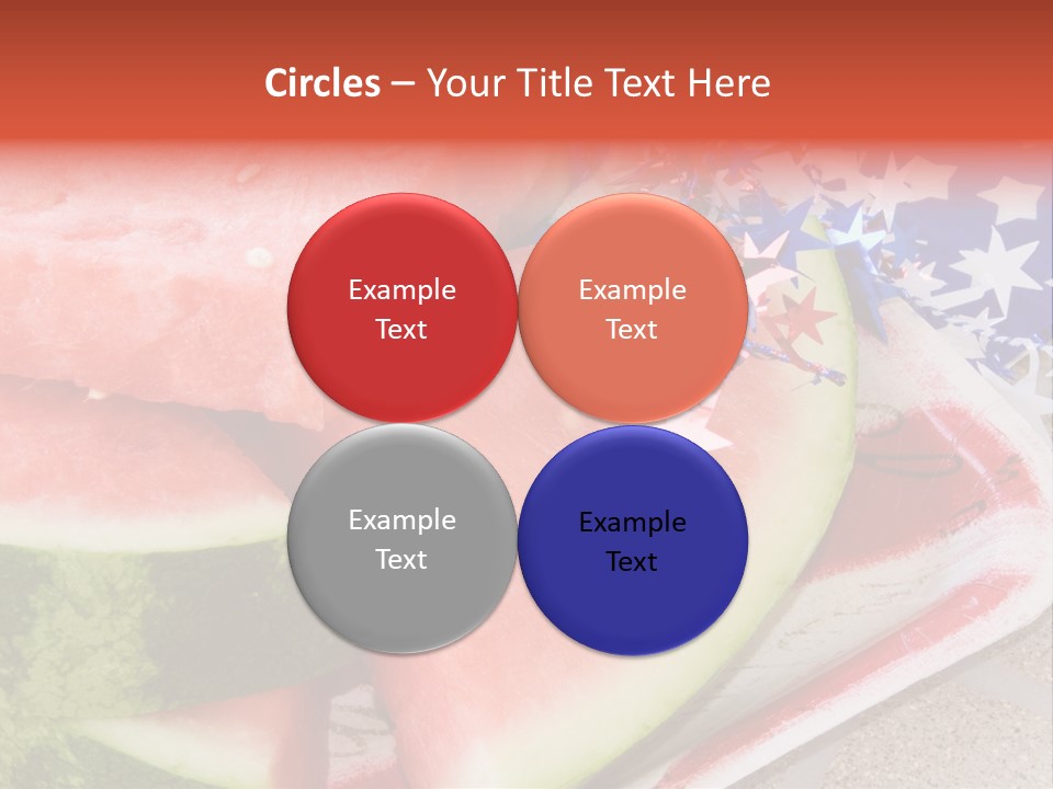 Independence Food Watermelon PowerPoint Template