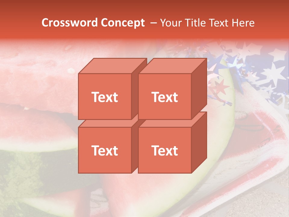 Independence Food Watermelon PowerPoint Template