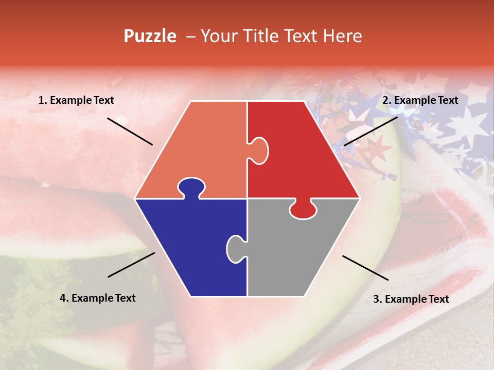 Independence Food Watermelon PowerPoint Template