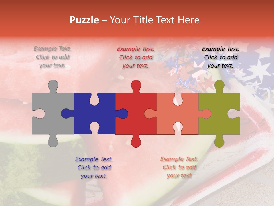 Independence Food Watermelon PowerPoint Template