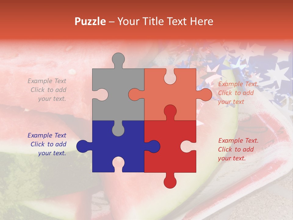 Independence Food Watermelon PowerPoint Template
