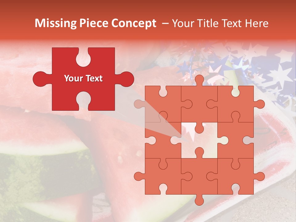 Independence Food Watermelon PowerPoint Template
