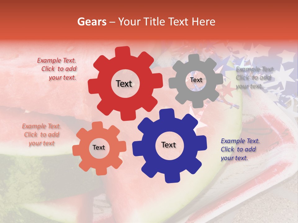 Independence Food Watermelon PowerPoint Template