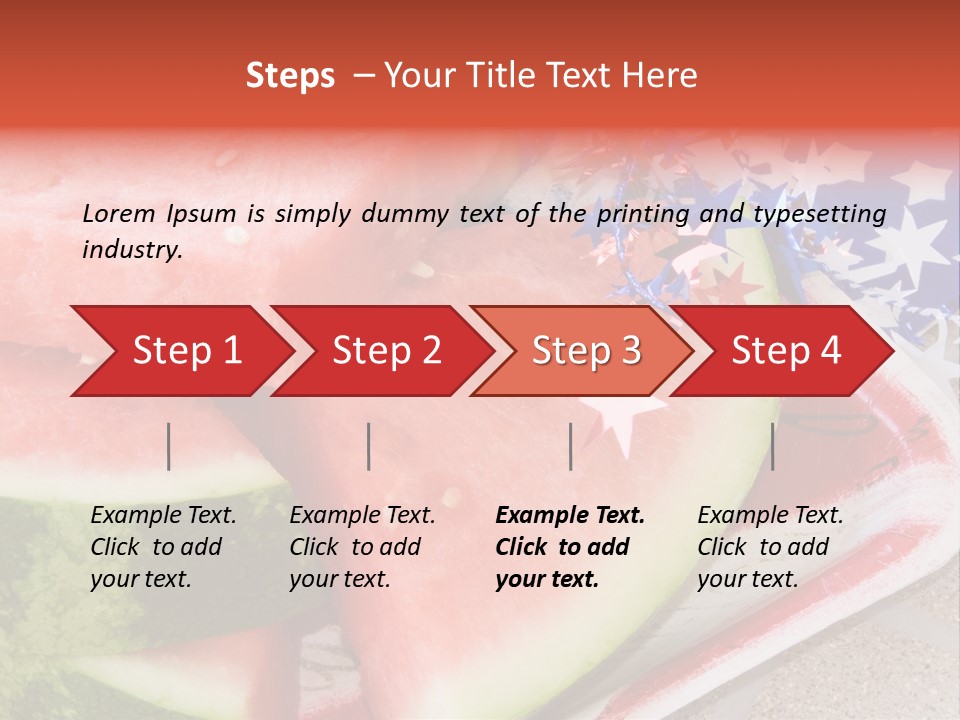 Independence Food Watermelon PowerPoint Template