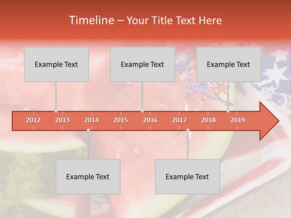 Independence Food Watermelon PowerPoint Template