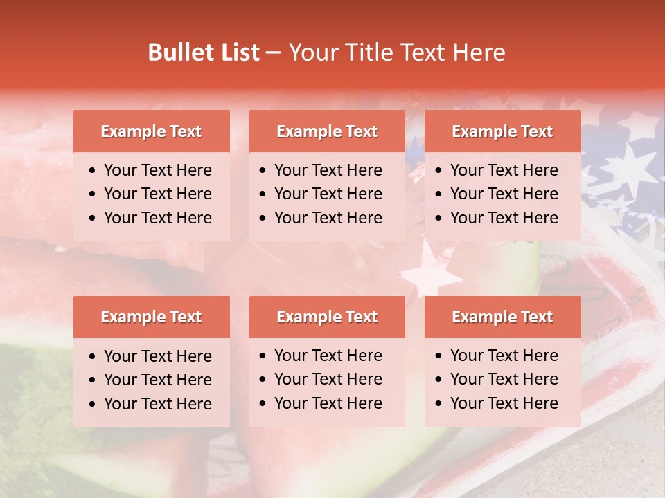 Independence Food Watermelon PowerPoint Template