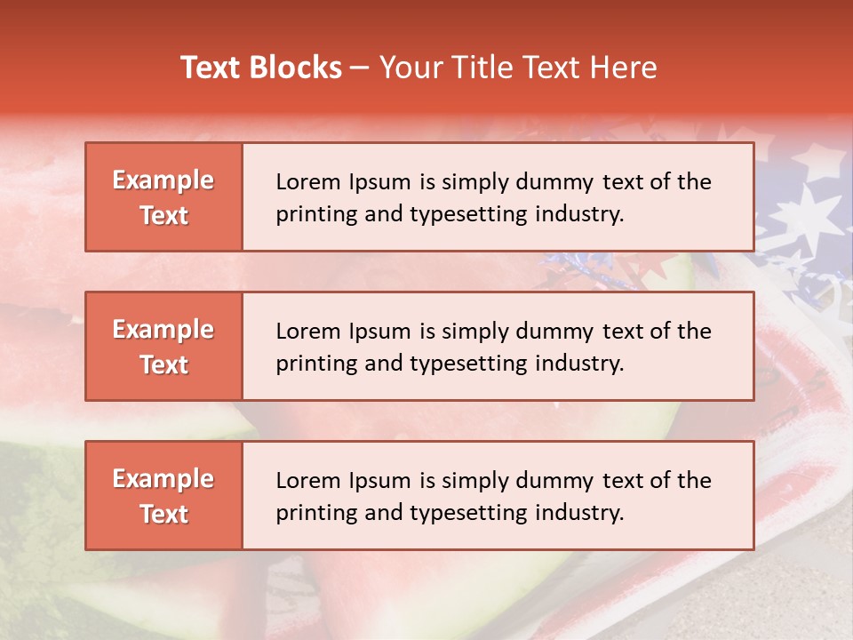 Independence Food Watermelon PowerPoint Template