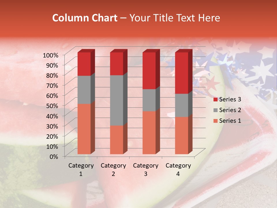 Independence Food Watermelon PowerPoint Template