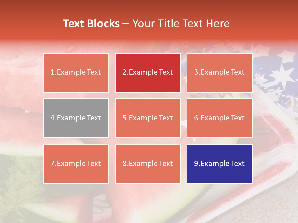 Independence Food Watermelon PowerPoint Template