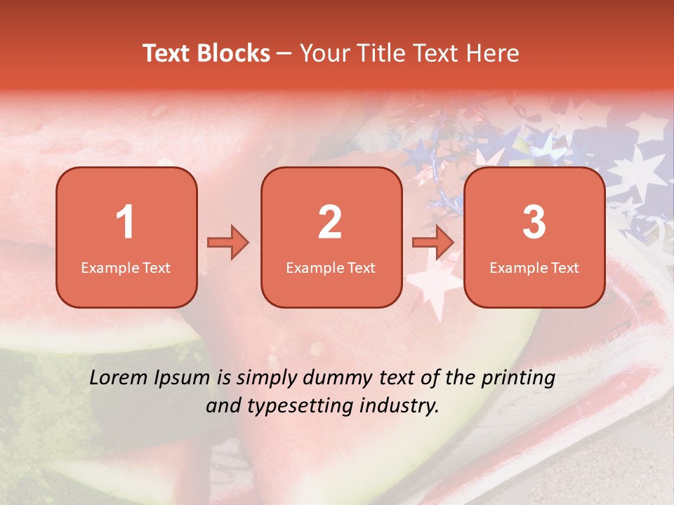 Independence Food Watermelon PowerPoint Template