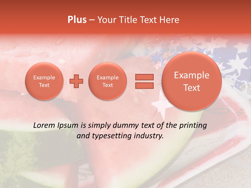 Independence Food Watermelon PowerPoint Template