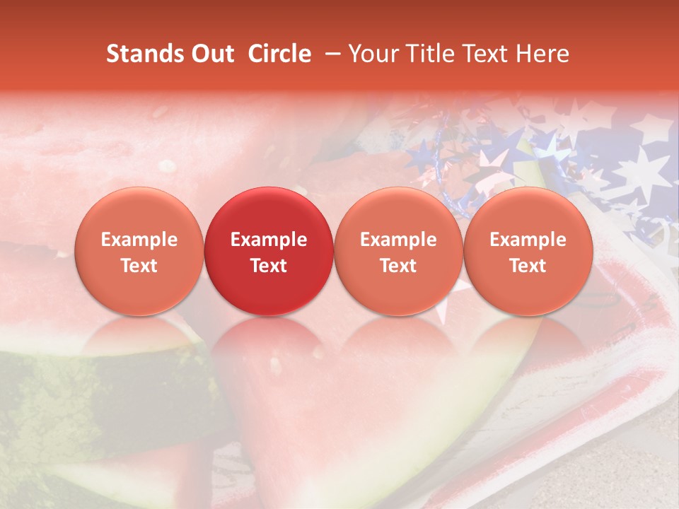 Independence Food Watermelon PowerPoint Template