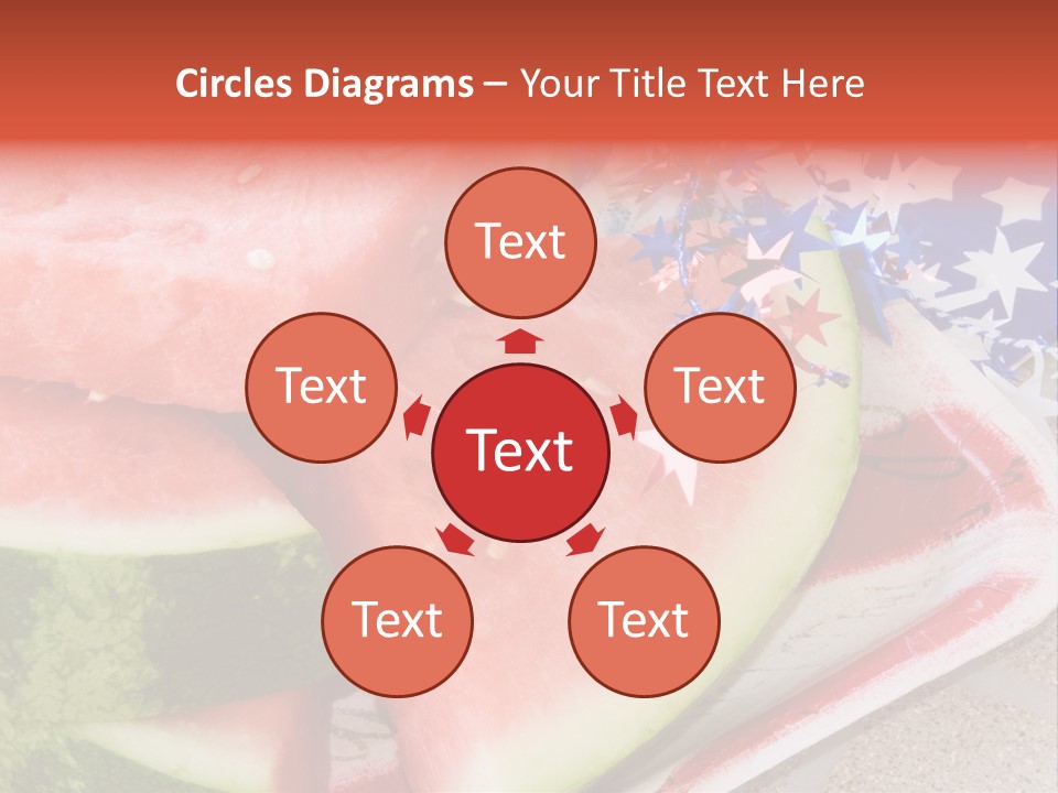 Independence Food Watermelon PowerPoint Template