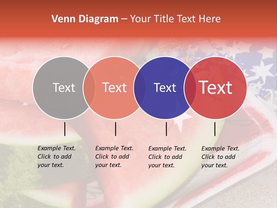 Independence Food Watermelon PowerPoint Template