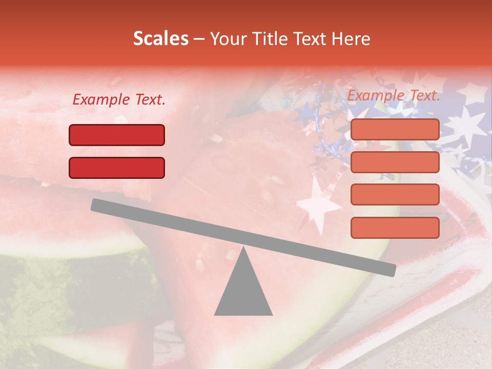 Independence Food Watermelon PowerPoint Template