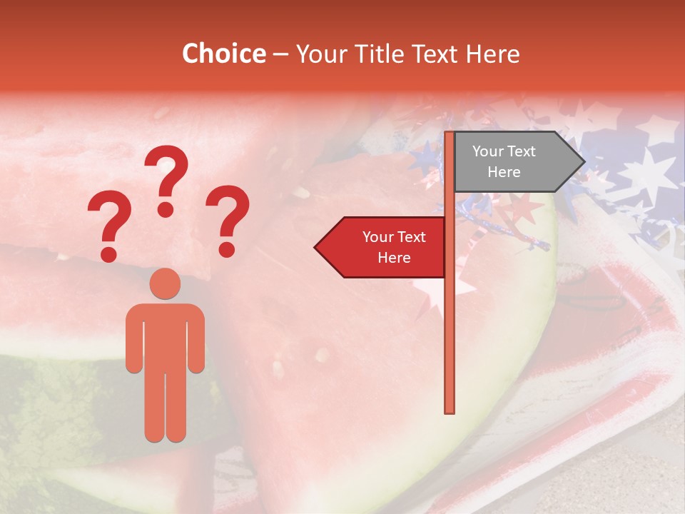 Independence Food Watermelon PowerPoint Template