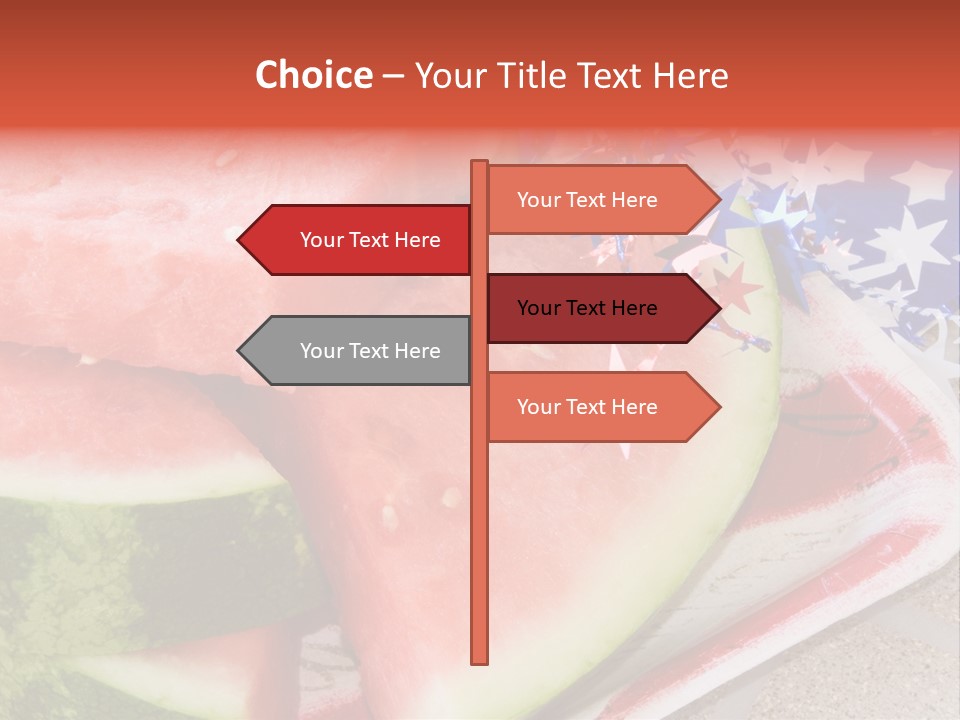 Independence Food Watermelon PowerPoint Template