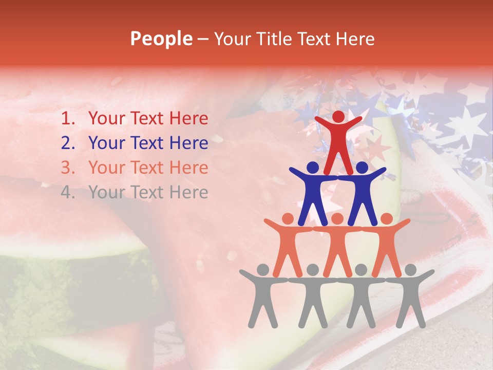 Independence Food Watermelon PowerPoint Template