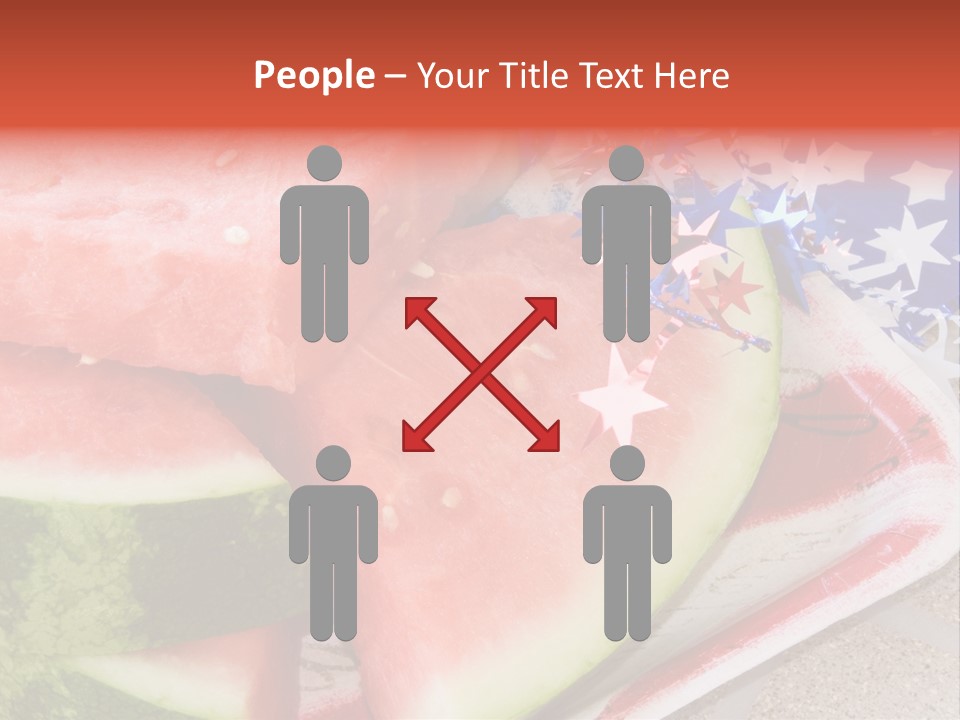 Independence Food Watermelon PowerPoint Template