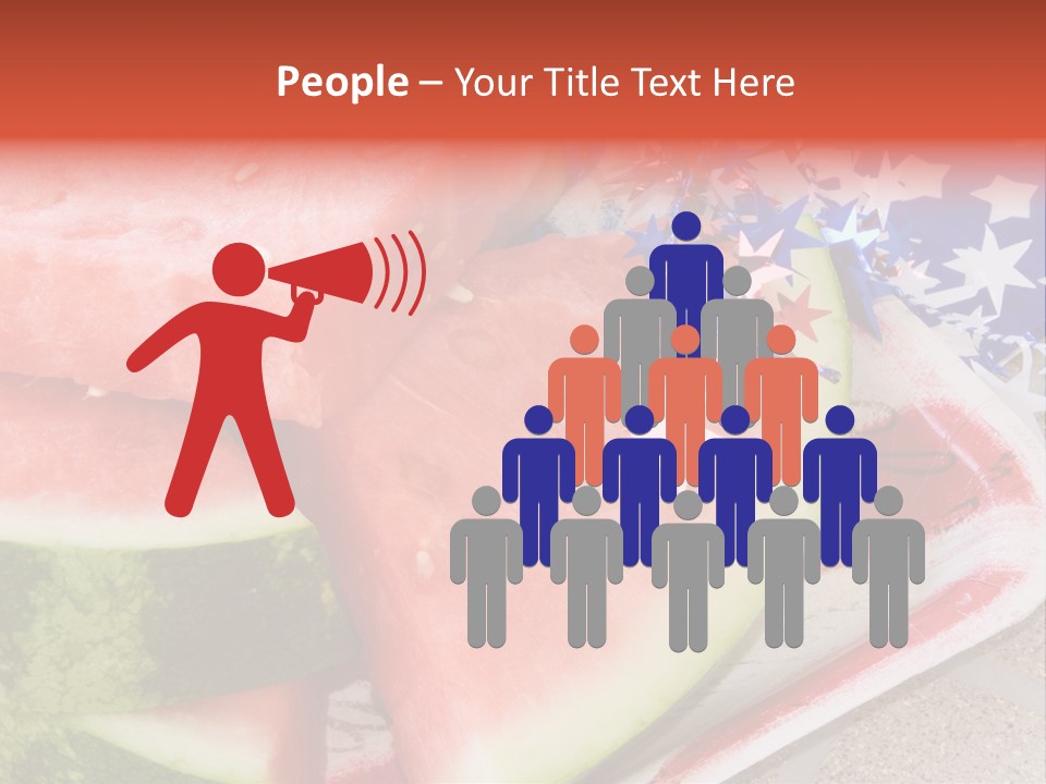 Independence Food Watermelon PowerPoint Template