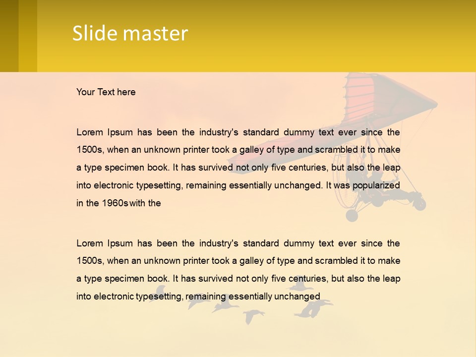 Light Away Yellow PowerPoint Template
