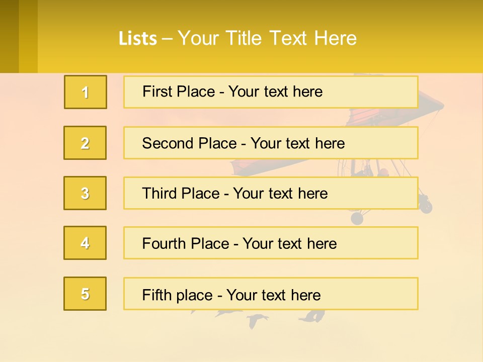 Light Away Yellow PowerPoint Template