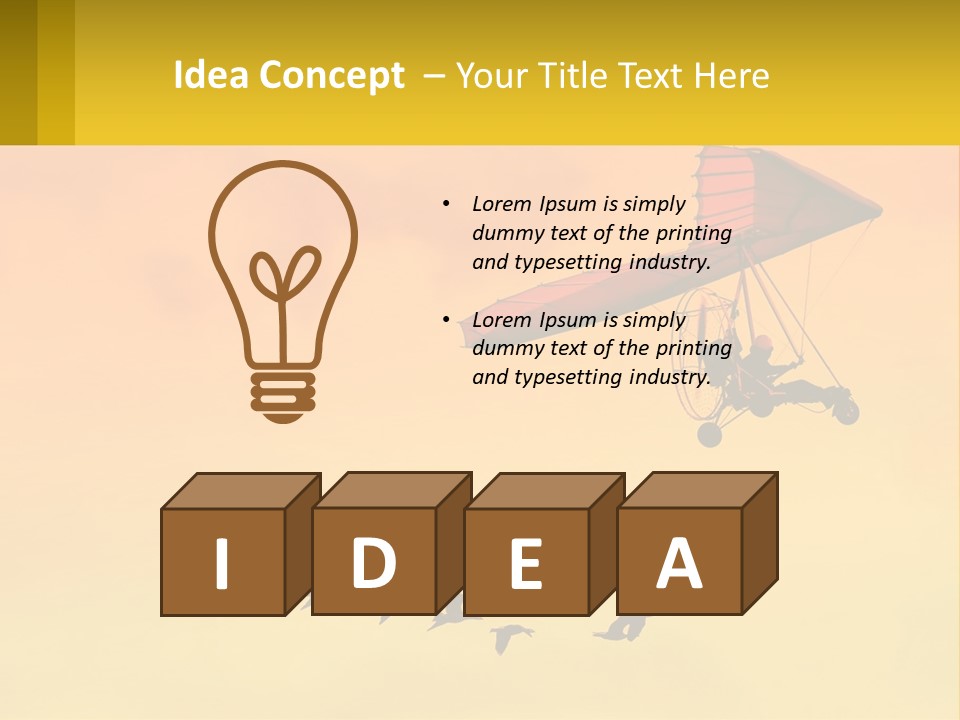 Light Away Yellow PowerPoint Template