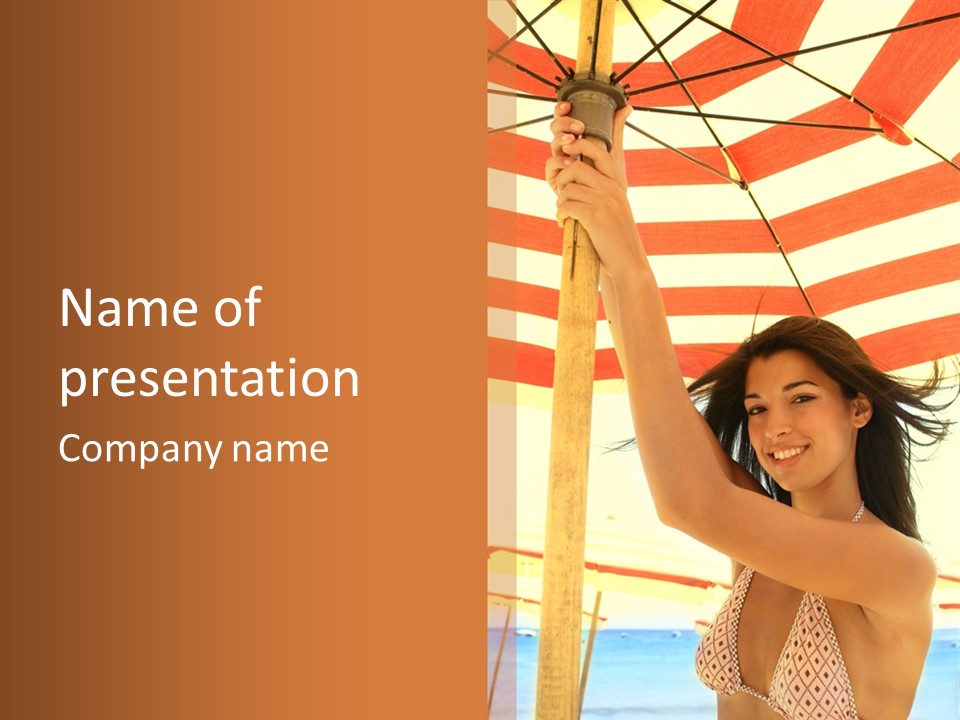 Girl Sun Woman PowerPoint Template