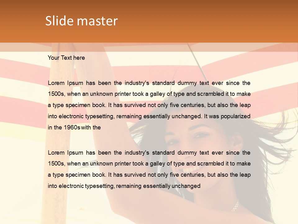 Girl Sun Woman PowerPoint Template