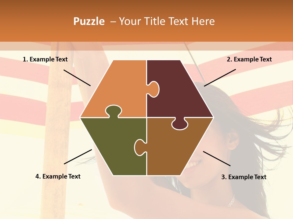 Girl Sun Woman PowerPoint Template