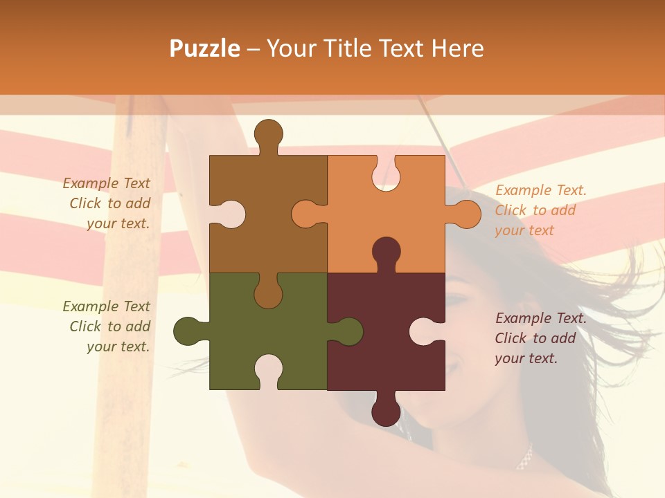 Girl Sun Woman PowerPoint Template