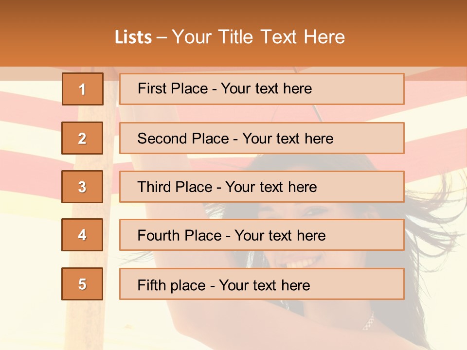 Girl Sun Woman PowerPoint Template
