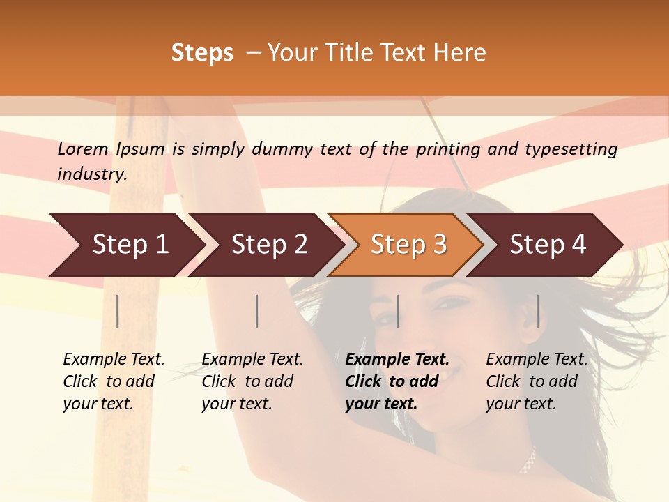 Girl Sun Woman PowerPoint Template