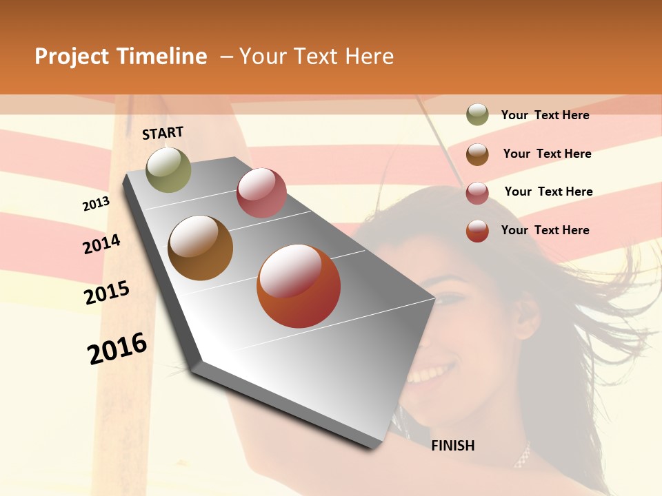 Girl Sun Woman PowerPoint Template