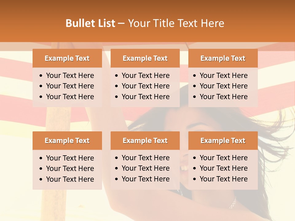 Girl Sun Woman PowerPoint Template