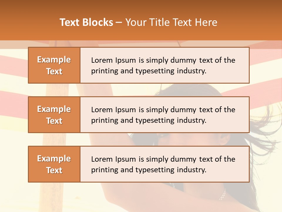 Girl Sun Woman PowerPoint Template