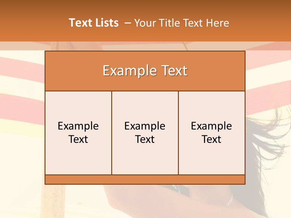 Girl Sun Woman PowerPoint Template