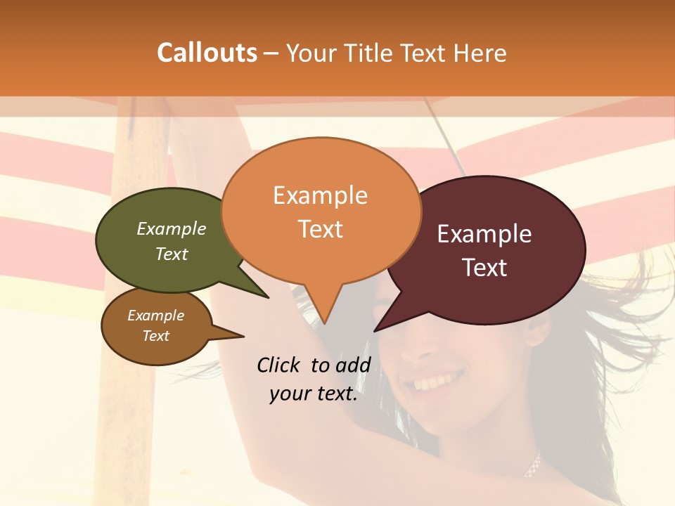 Girl Sun Woman PowerPoint Template