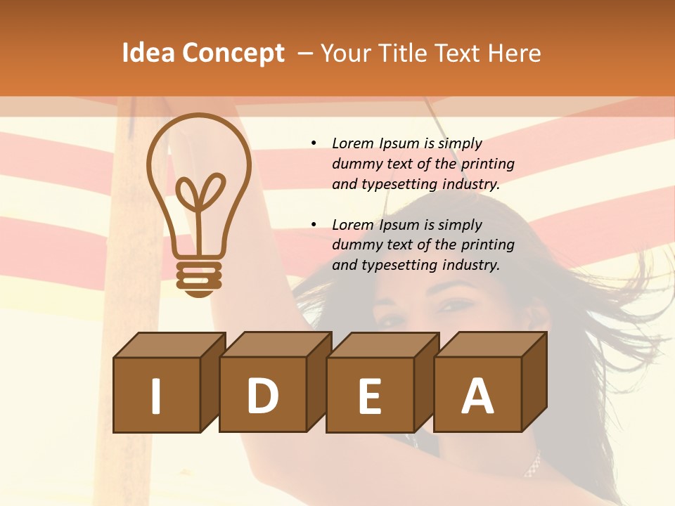 Girl Sun Woman PowerPoint Template