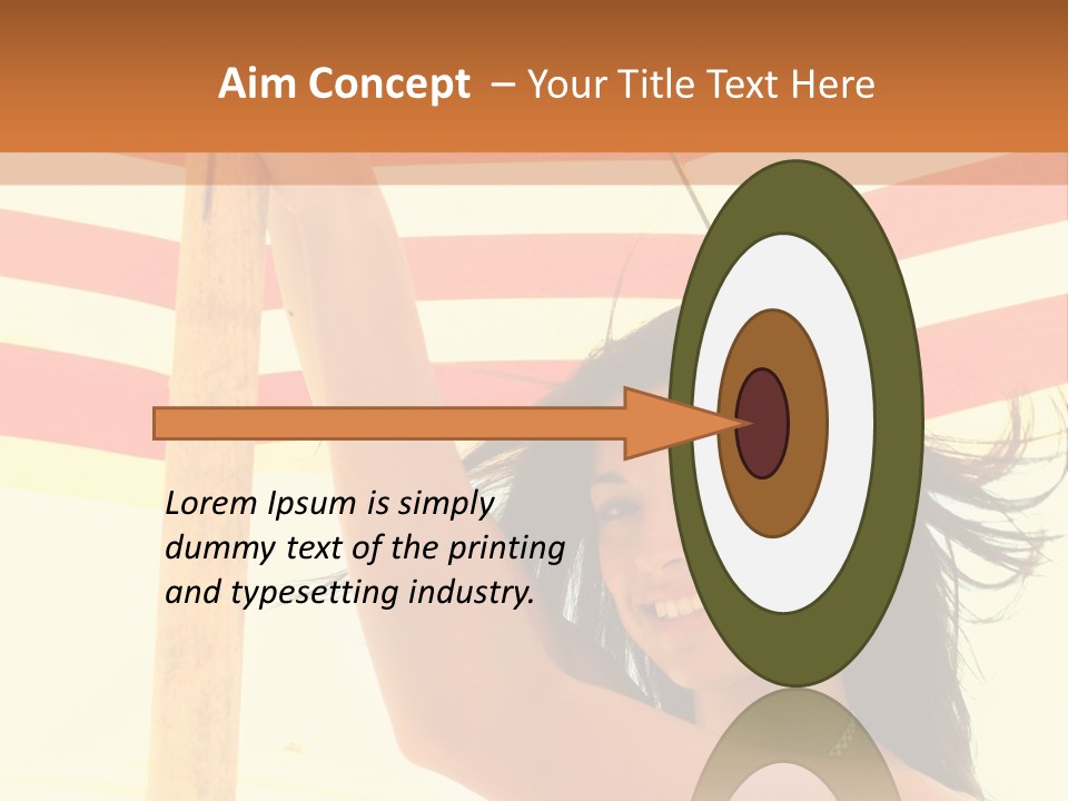 Girl Sun Woman PowerPoint Template