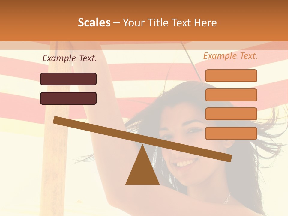 Girl Sun Woman PowerPoint Template