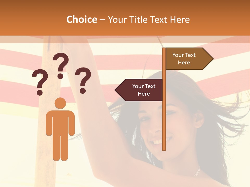 Girl Sun Woman PowerPoint Template