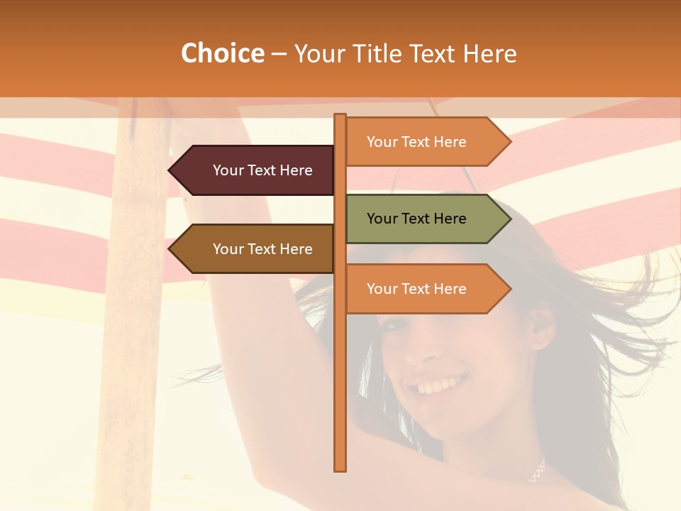 Girl Sun Woman PowerPoint Template