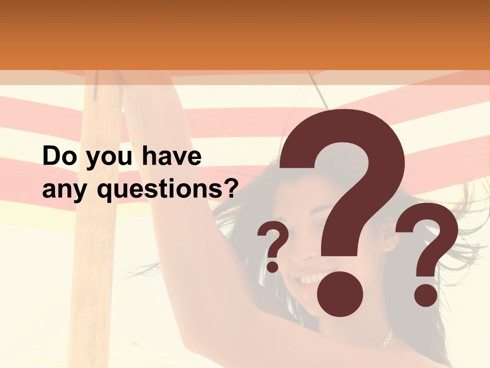 Girl Sun Woman PowerPoint Template