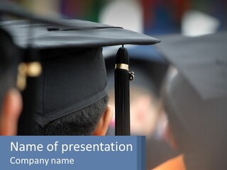 A Person Wearing A Graduation Cap And Gown PowerPoint Template