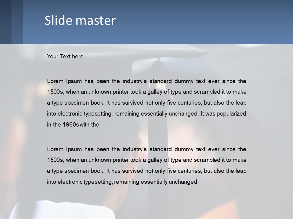 A Person Wearing A Graduation Cap And Gown PowerPoint Template