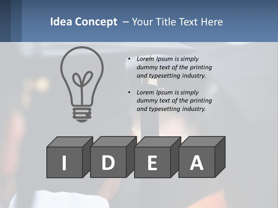 A Person Wearing A Graduation Cap And Gown PowerPoint Template